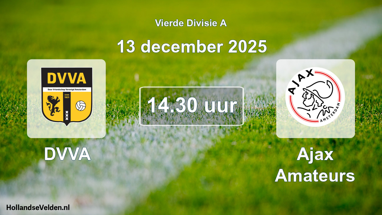 Geplande wedstrijd: DVVA - Ajax Amateurs (13 december 2025)