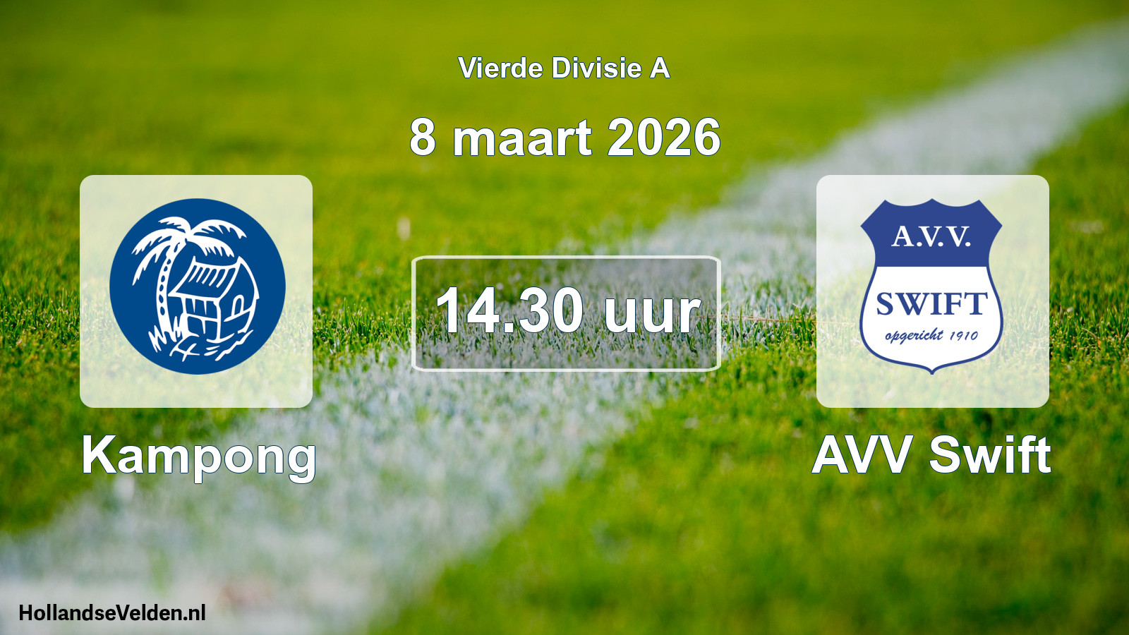 Geplande wedstrijd: Kampong - AVV Swift (8 maart 2026)