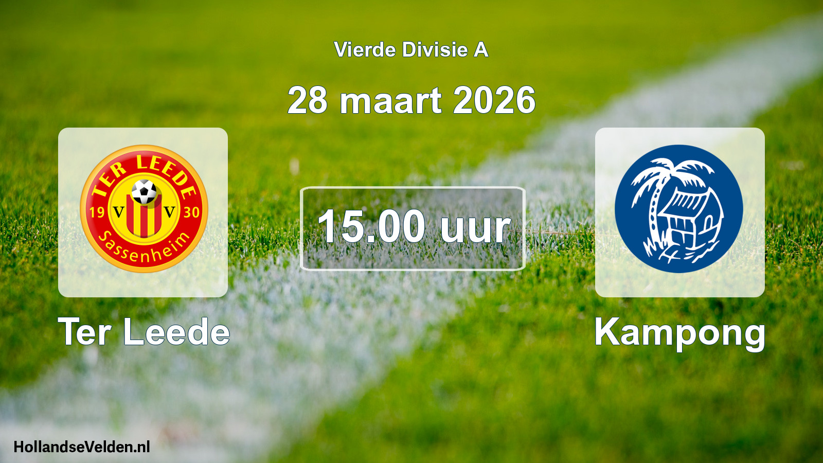 Geplande wedstrijd: Ter Leede - Kampong (28 maart 2026)