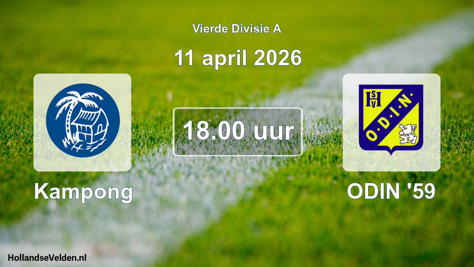 Geplande wedstrijd: Kampong - ODIN '59 (11 april 2026)