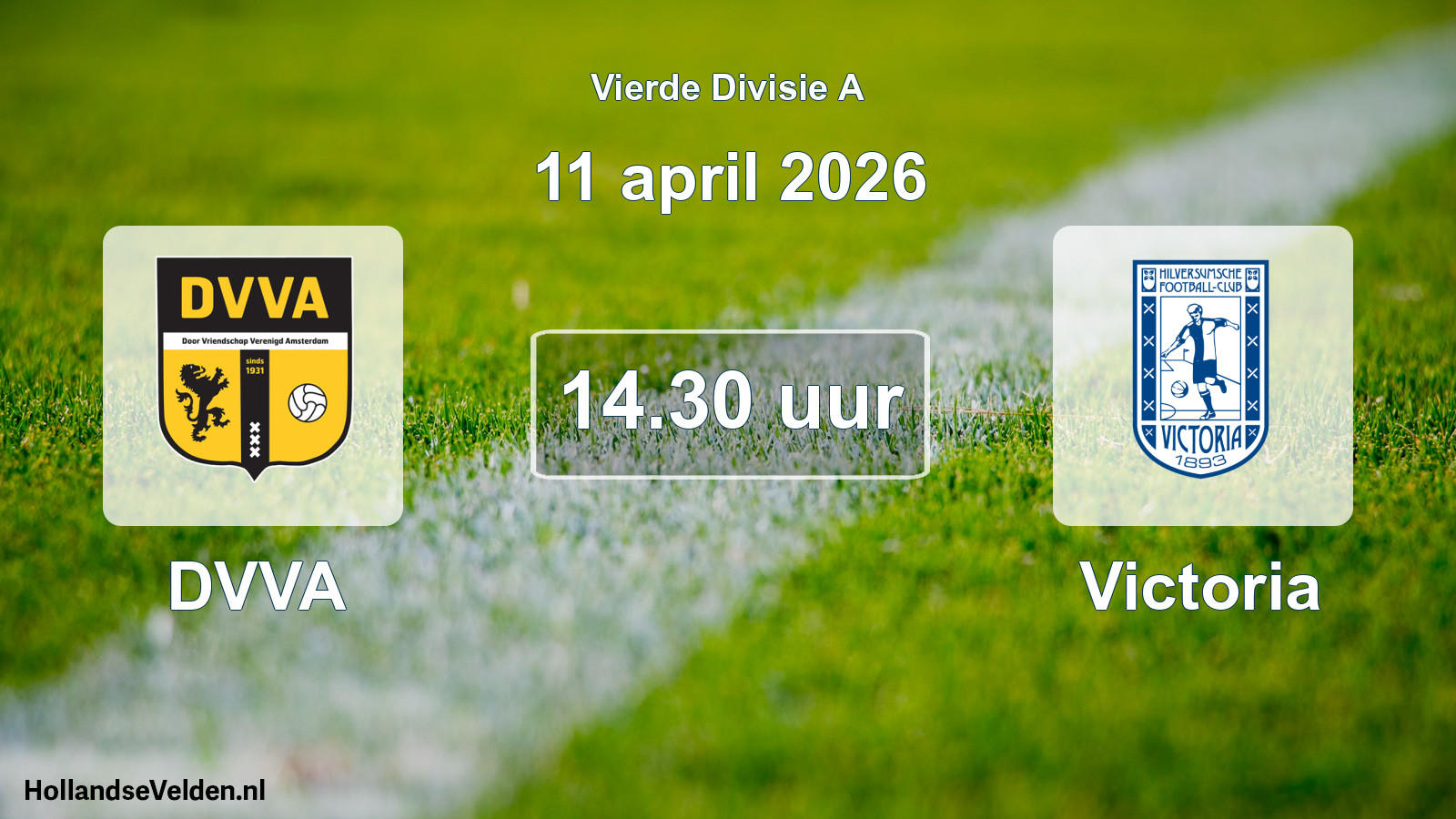 Geplande wedstrijd: DVVA - Victoria (11 april 2026)