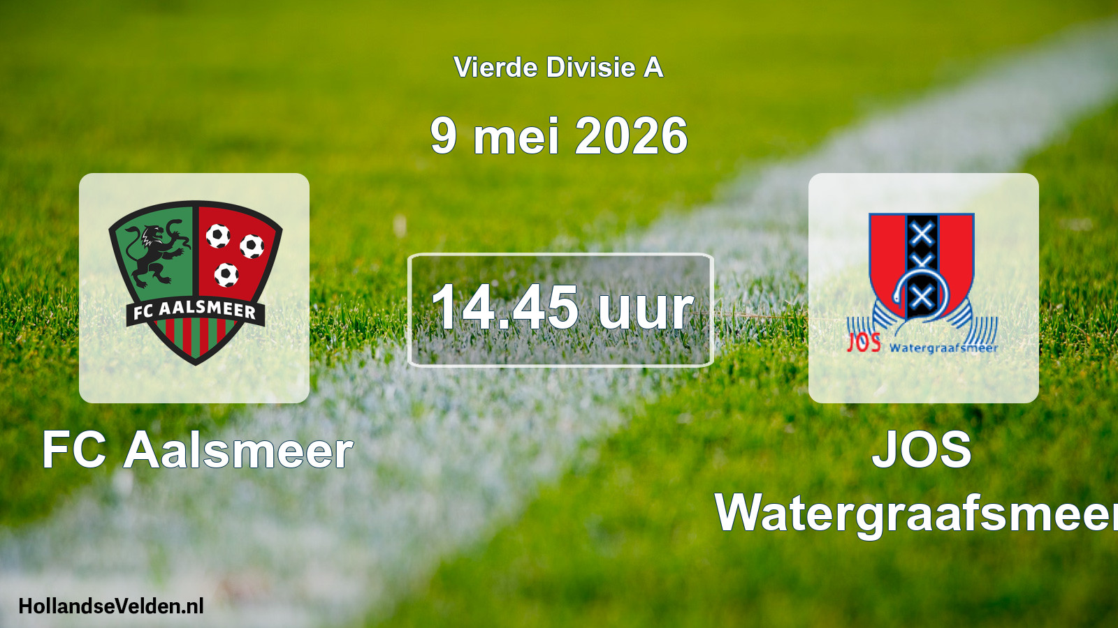 Geplande wedstrijd: FC Aalsmeer - JOS Watergraafsmeer (9 mei 2026)