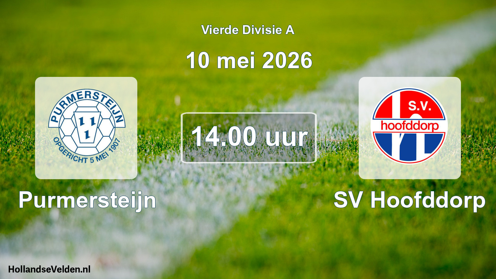 Geplande wedstrijd: Purmersteijn - SV Hoofddorp (10 mei 2026)