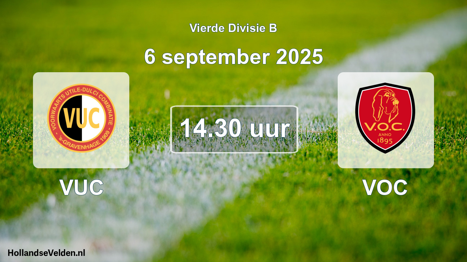 Geplande wedstrijd: VUC - VOC (6 september 2025)