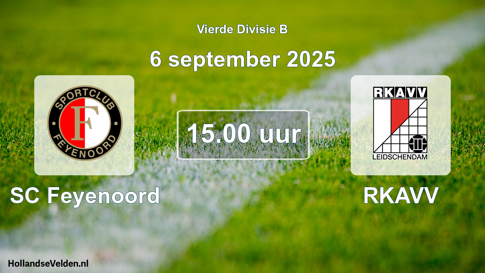 Geplande wedstrijd: SC Feyenoord - RKAVV (6 september 2025)