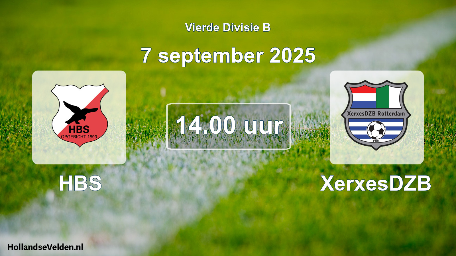 Geplande wedstrijd: HBS - XerxesDZB (7 september 2025)