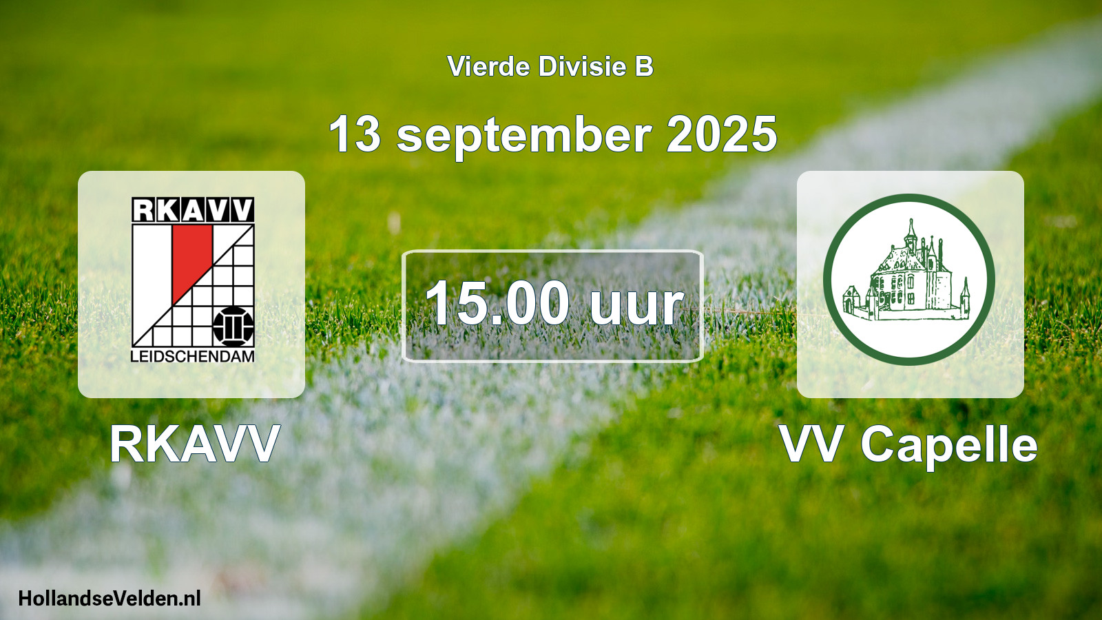 Geplande wedstrijd: RKAVV - VV Capelle (13 september 2025)