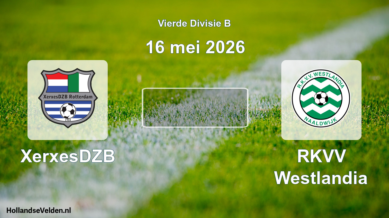 Geplande wedstrijd: XerxesDZB - RKVV Westlandia (16 mei 2026)