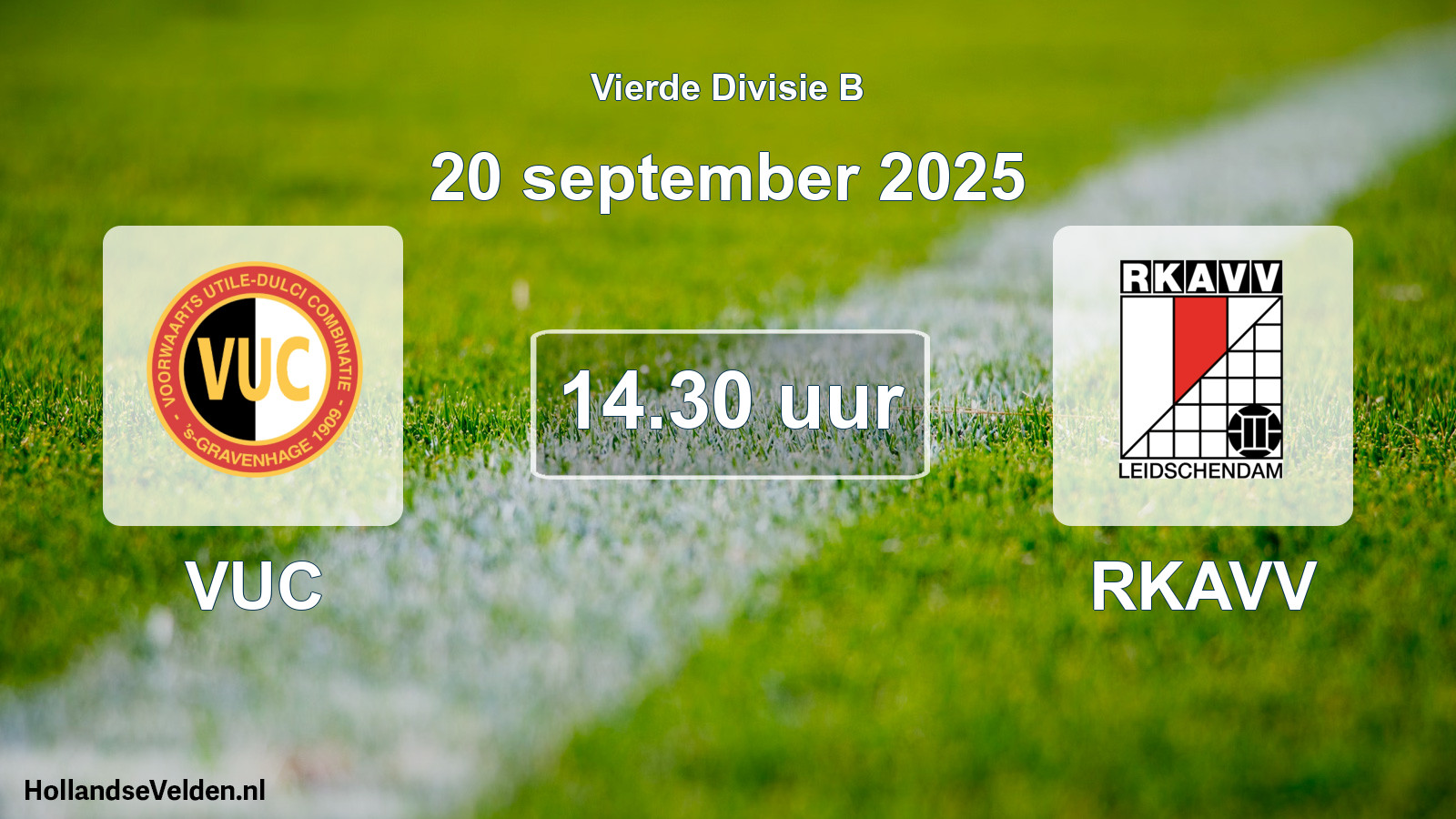 Geplande wedstrijd: VUC - RKAVV (20 september 2025)