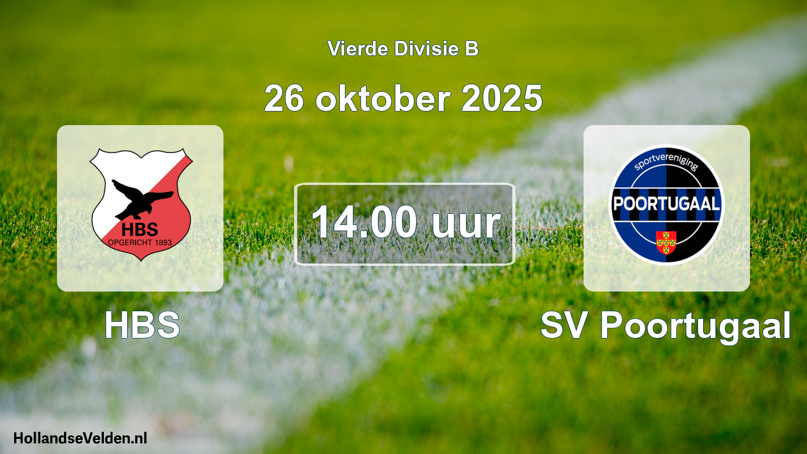 Geplande wedstrijd: HBS - SV Poortugaal (26 oktober 2025)