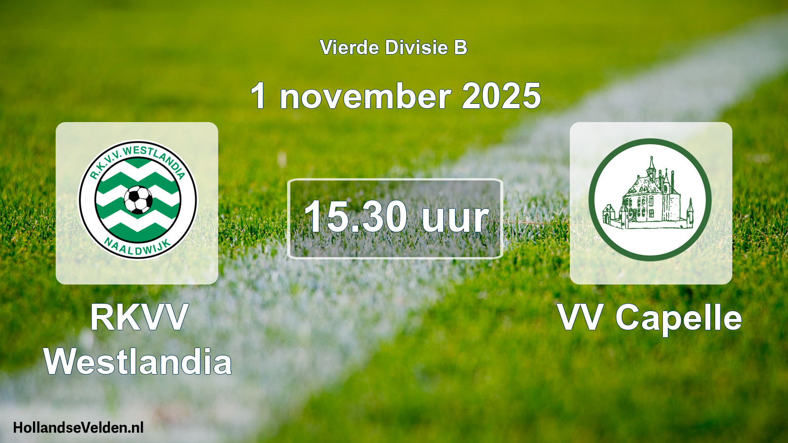 Scheduled Match: RKVV Westlandia - VV Capelle (1 November 2025)