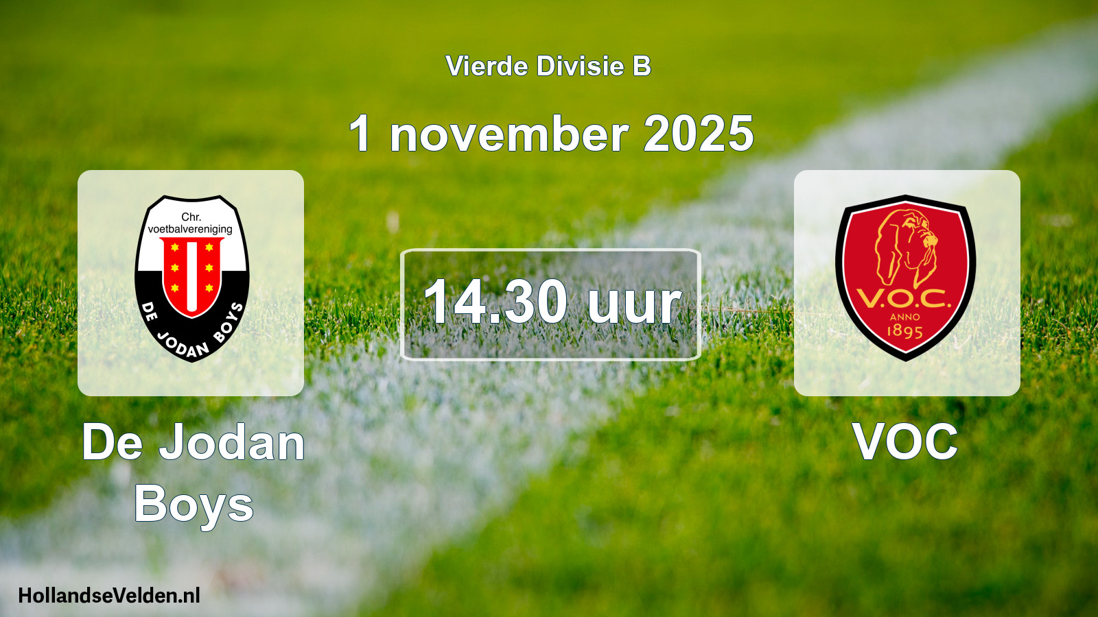 Scheduled Match: De Jodan Boys - VOC (1 November 2025)