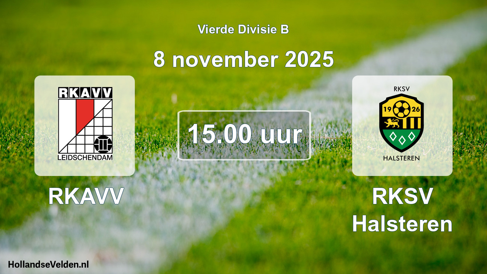 Geplande wedstrijd: RKAVV - RKSV Halsteren (8 november 2025)