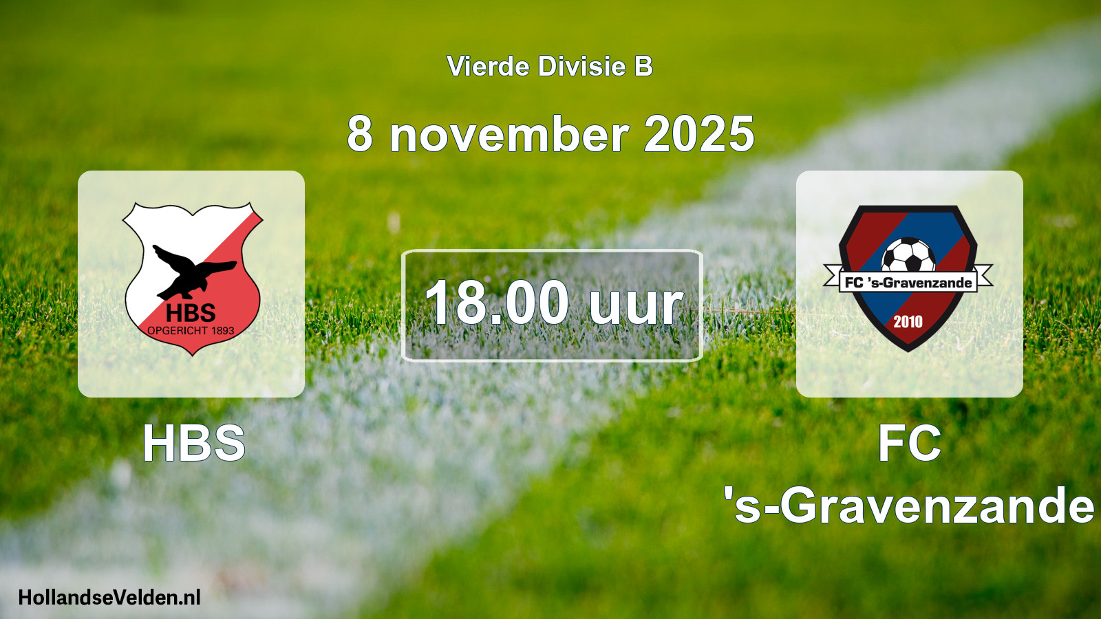 Geplande wedstrijd: HBS - FC 's-Gravenzande (8 november 2025)