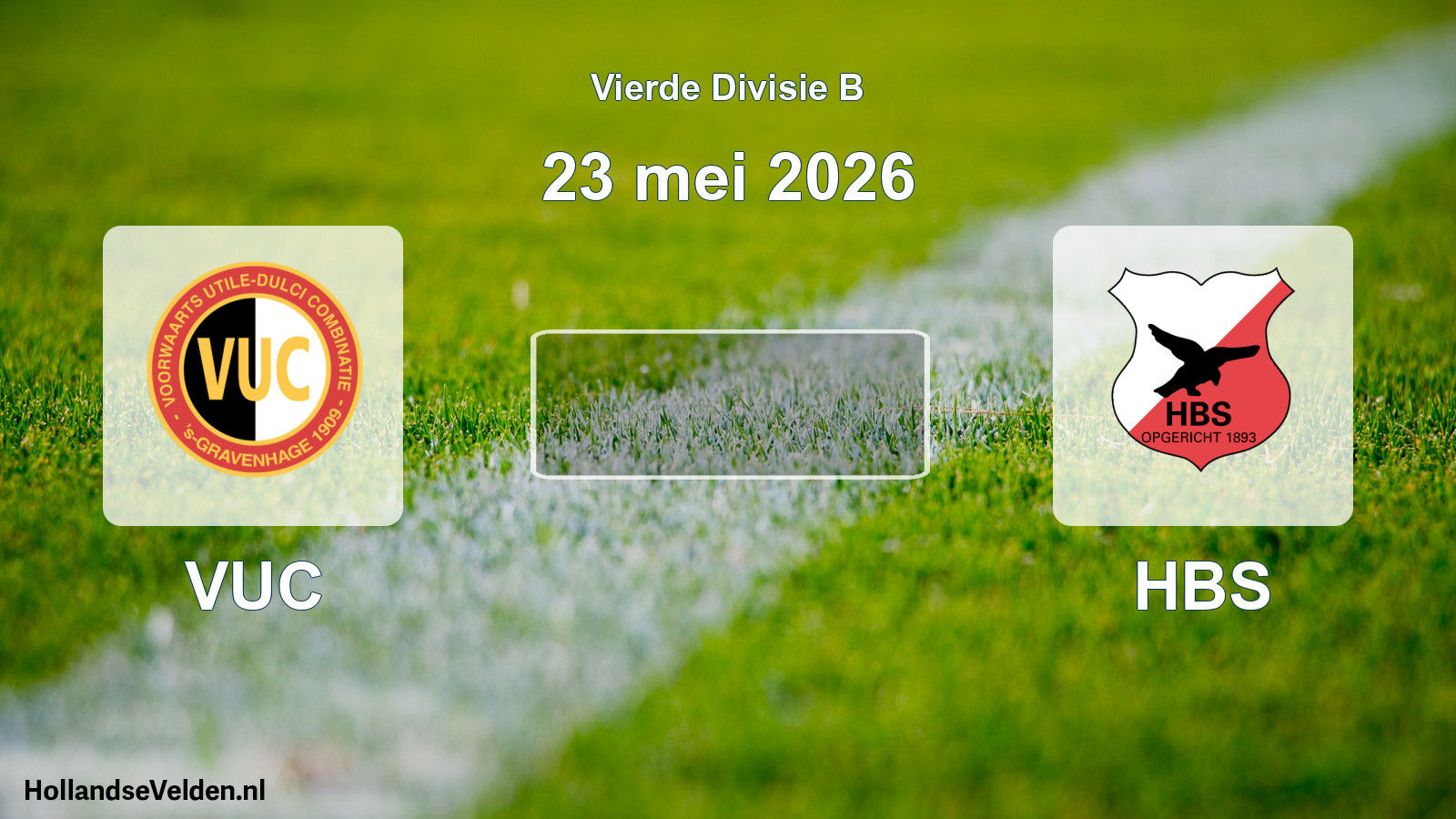 Geplande wedstrijd: VUC - HBS (23 mei 2026)
