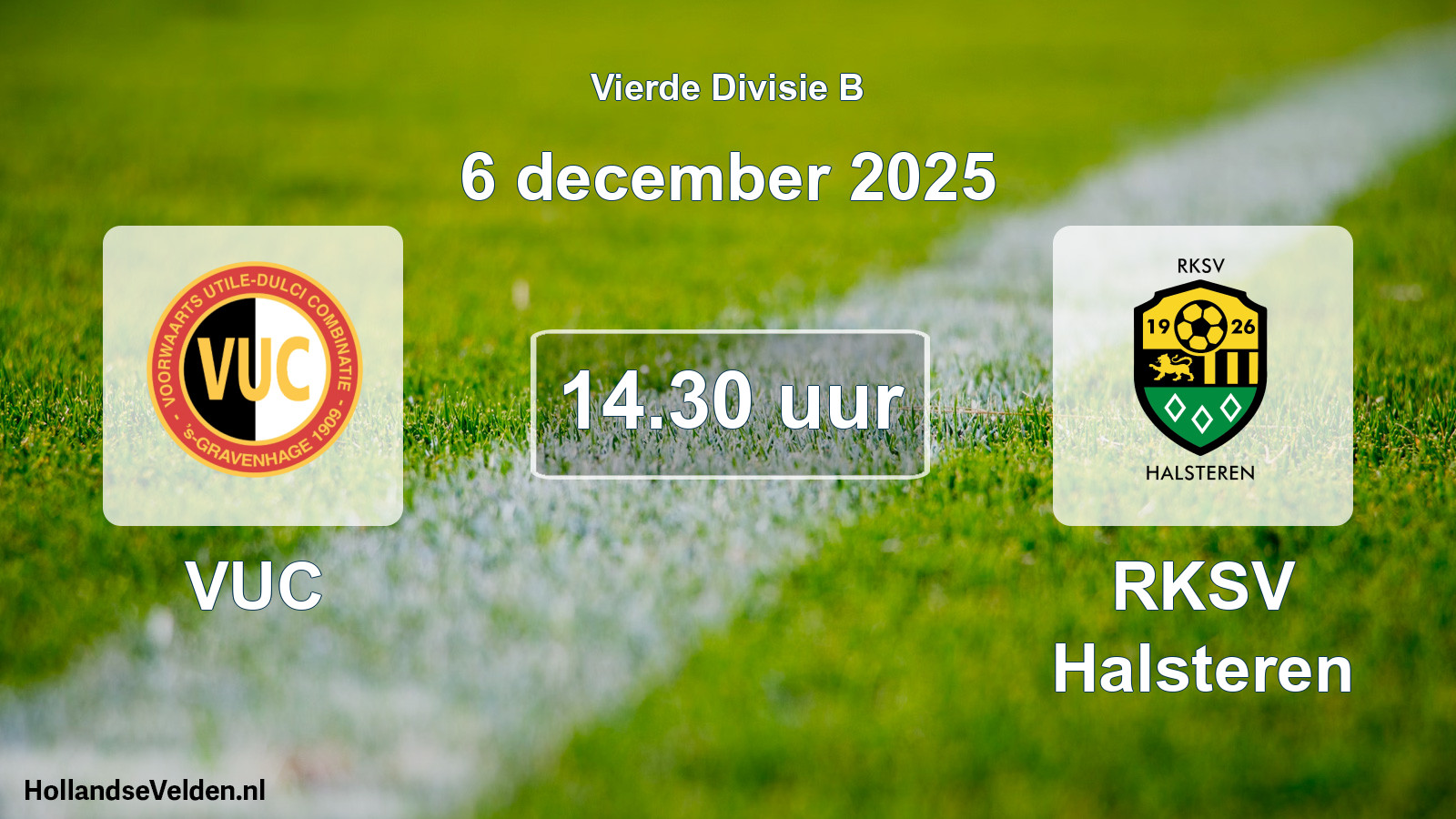 Geplande wedstrijd: VUC - RKSV Halsteren (6 december 2025)