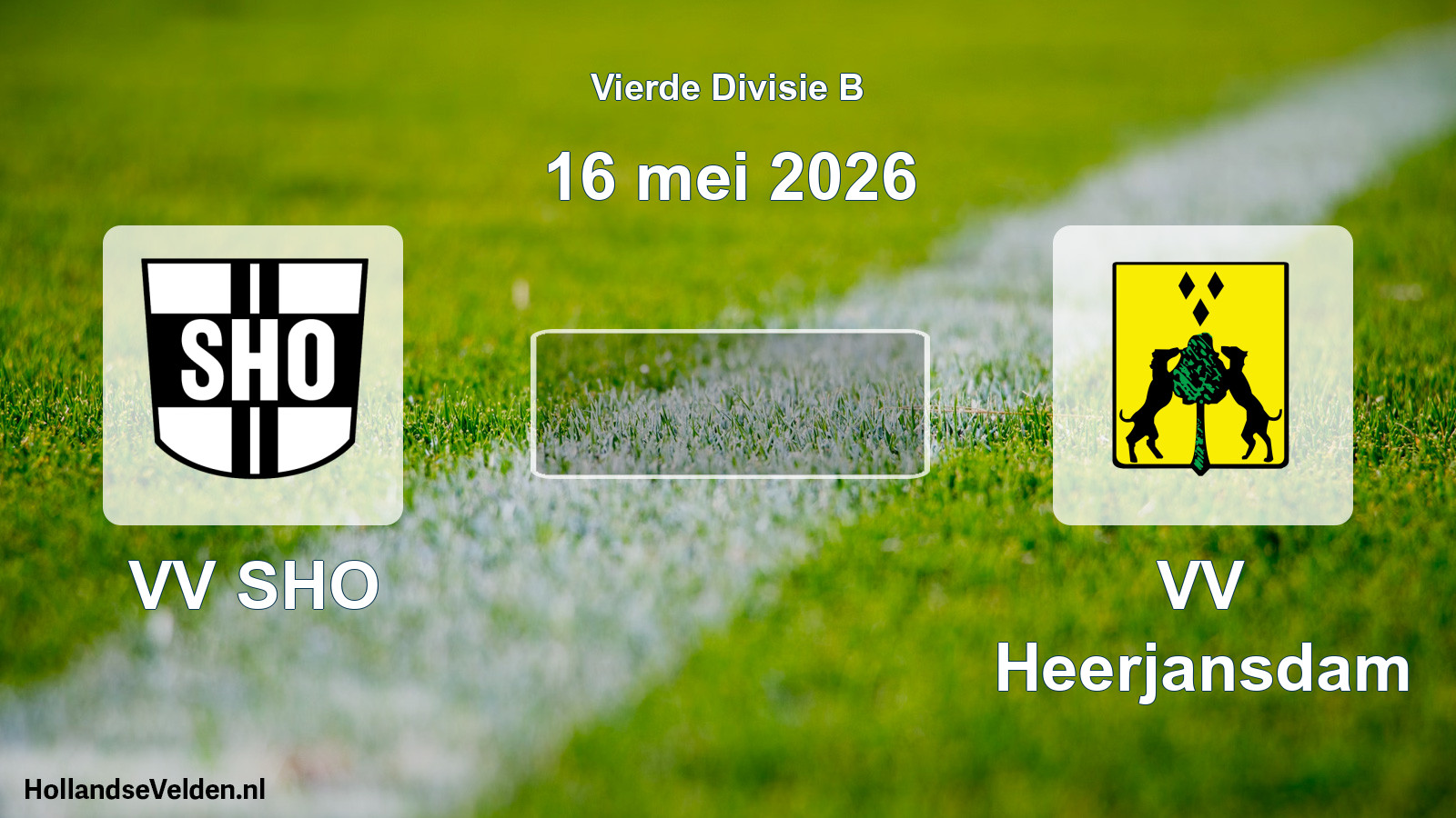 Geplande wedstrijd: VV SHO - VV Heerjansdam (16 mei 2026)