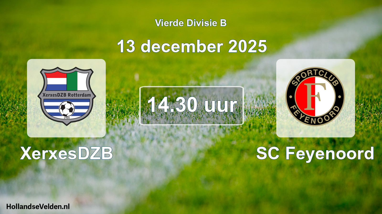 Geplande wedstrijd: XerxesDZB - SC Feyenoord (13 december 2025)