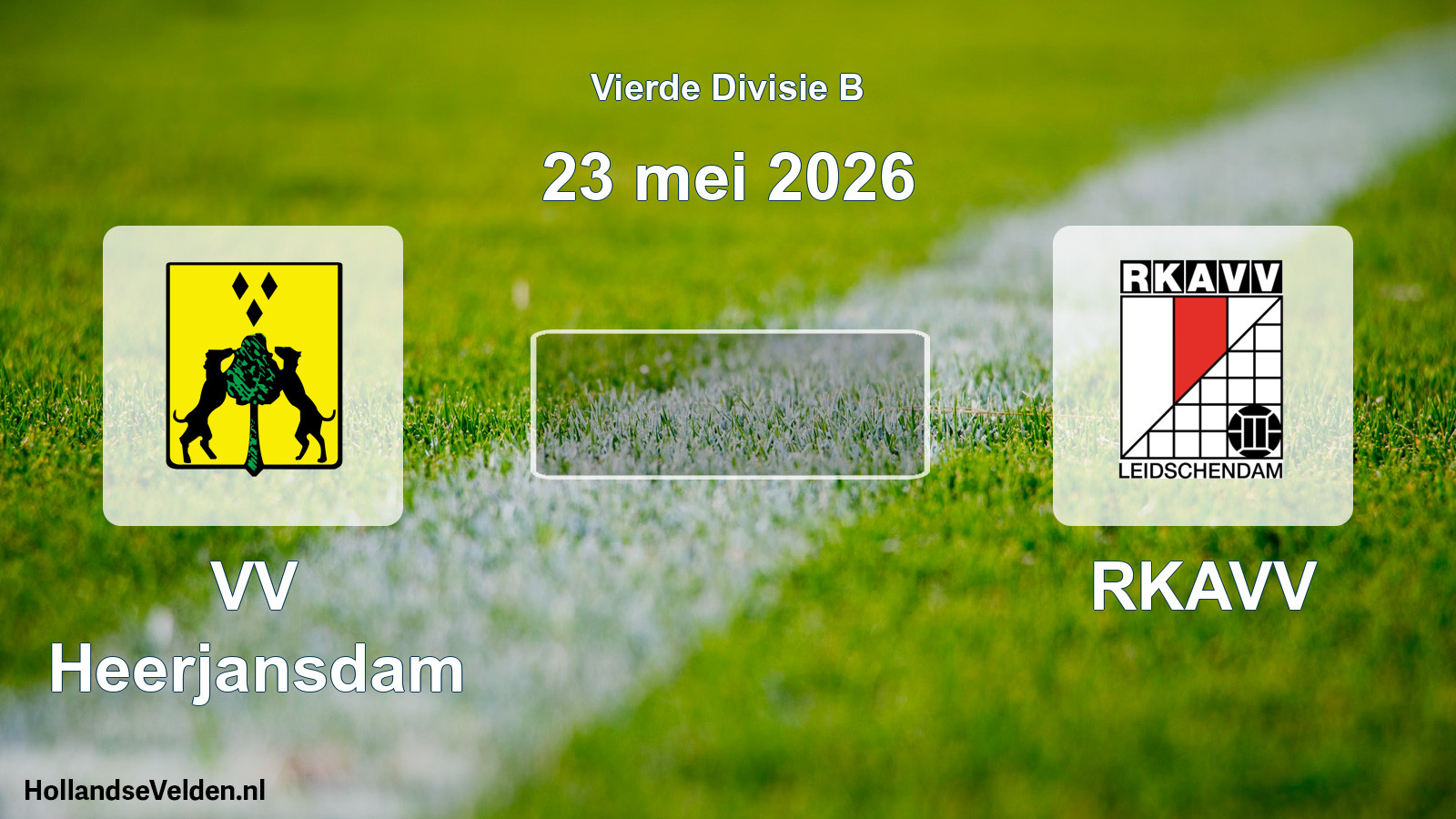 Geplande wedstrijd: VV Heerjansdam - RKAVV (23 mei 2026)