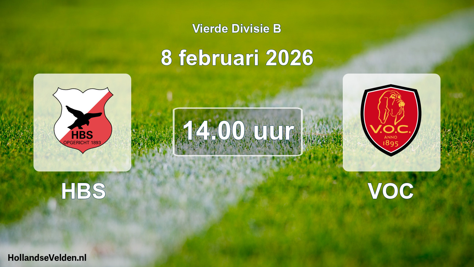 Geplande wedstrijd: HBS - VOC (8 februari 2026)