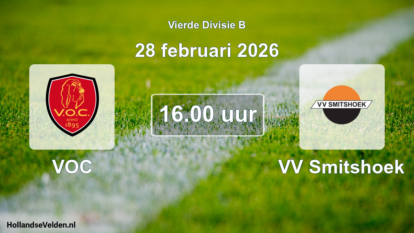 Geplande wedstrijd: VOC - VV Smitshoek (28 februari 2026)
