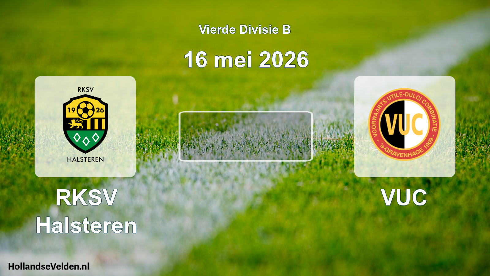 Geplande wedstrijd: RKSV Halsteren - VUC (16 mei 2026)