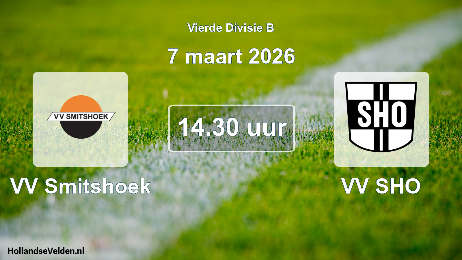 Geplande wedstrijd: VV Smitshoek - VV SHO (7 maart 2026)