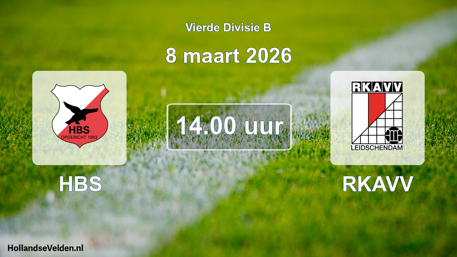 Geplande wedstrijd: HBS - RKAVV (8 maart 2026)