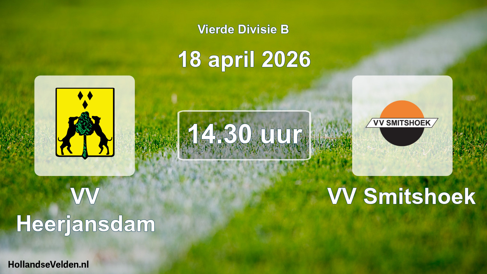 Scheduled Match: VV Heerjansdam - VV Smitshoek (18 April 2026)