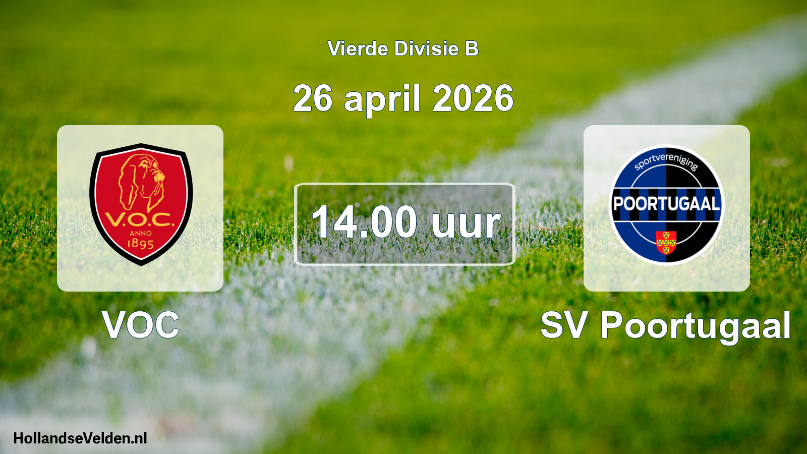 Geplande wedstrijd: VOC - SV Poortugaal (26 april 2026)