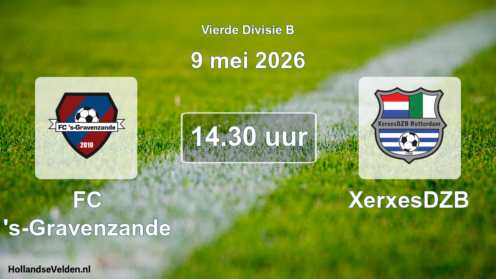 Geplande wedstrijd: FC 's-Gravenzande - XerxesDZB (9 mei 2026)