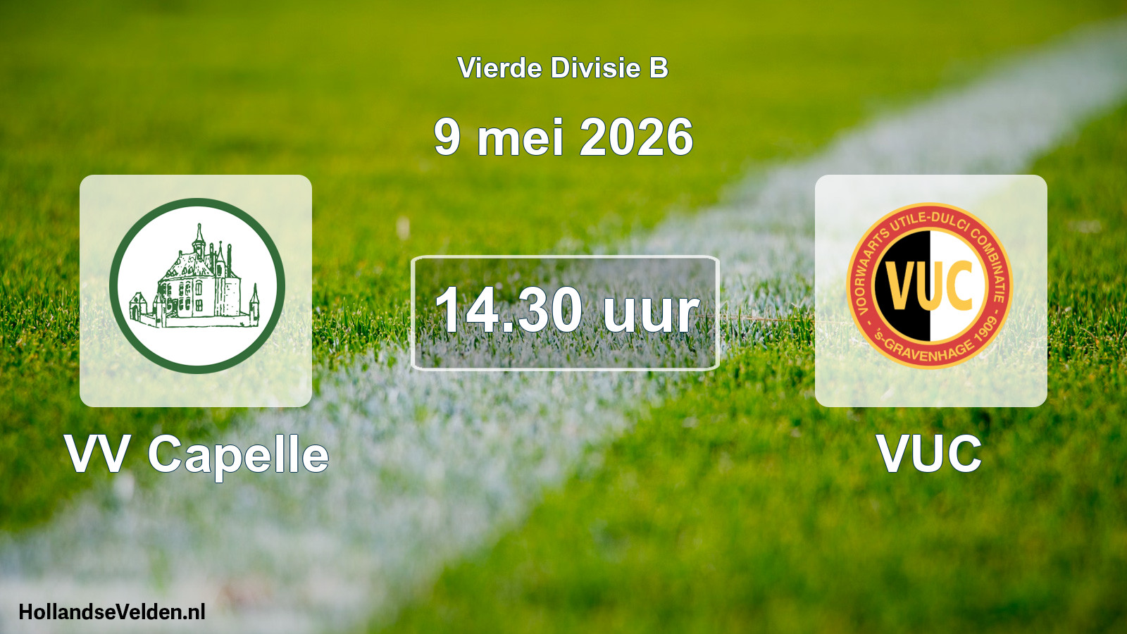 Geplande wedstrijd: VV Capelle - VUC (9 mei 2026)
