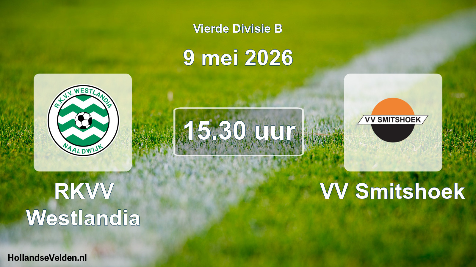 Geplande wedstrijd: RKVV Westlandia - VV Smitshoek (9 mei 2026)