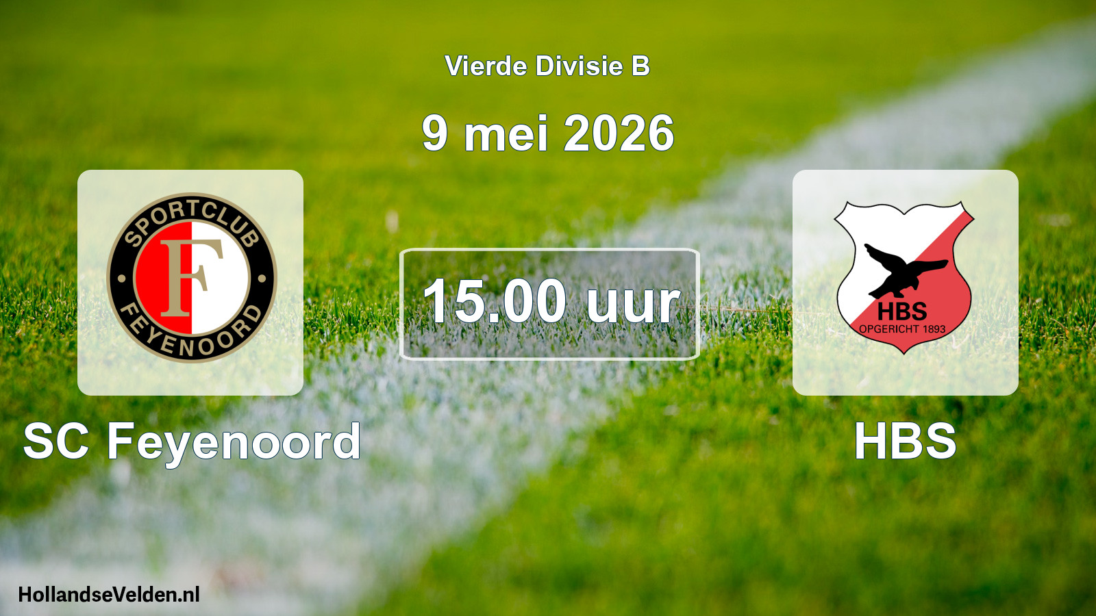 Geplande wedstrijd: SC Feyenoord - HBS (9 mei 2026)