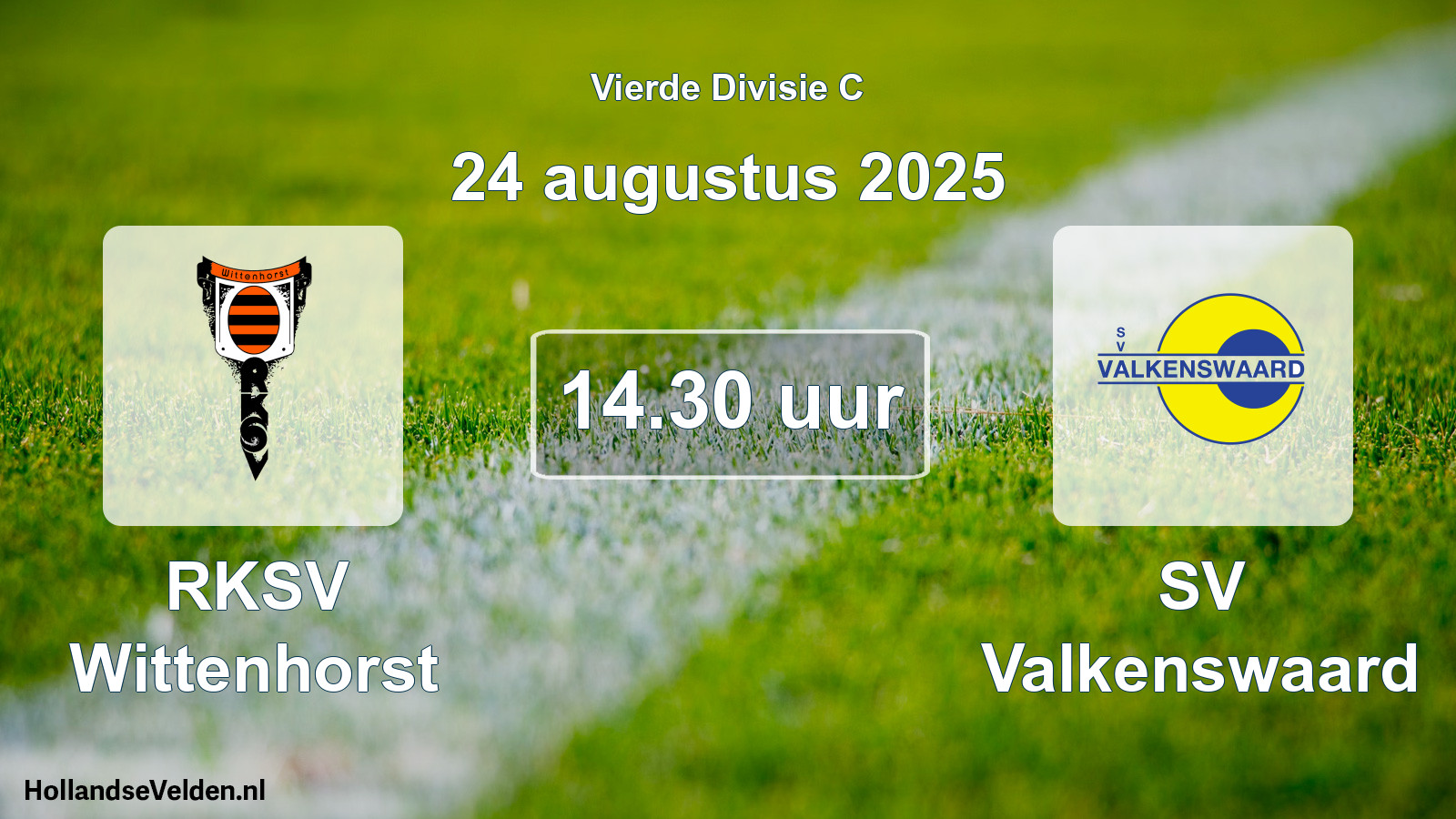 Geplande wedstrijd: RKSV Wittenhorst - SV Valkenswaard (24 augustus 2025)