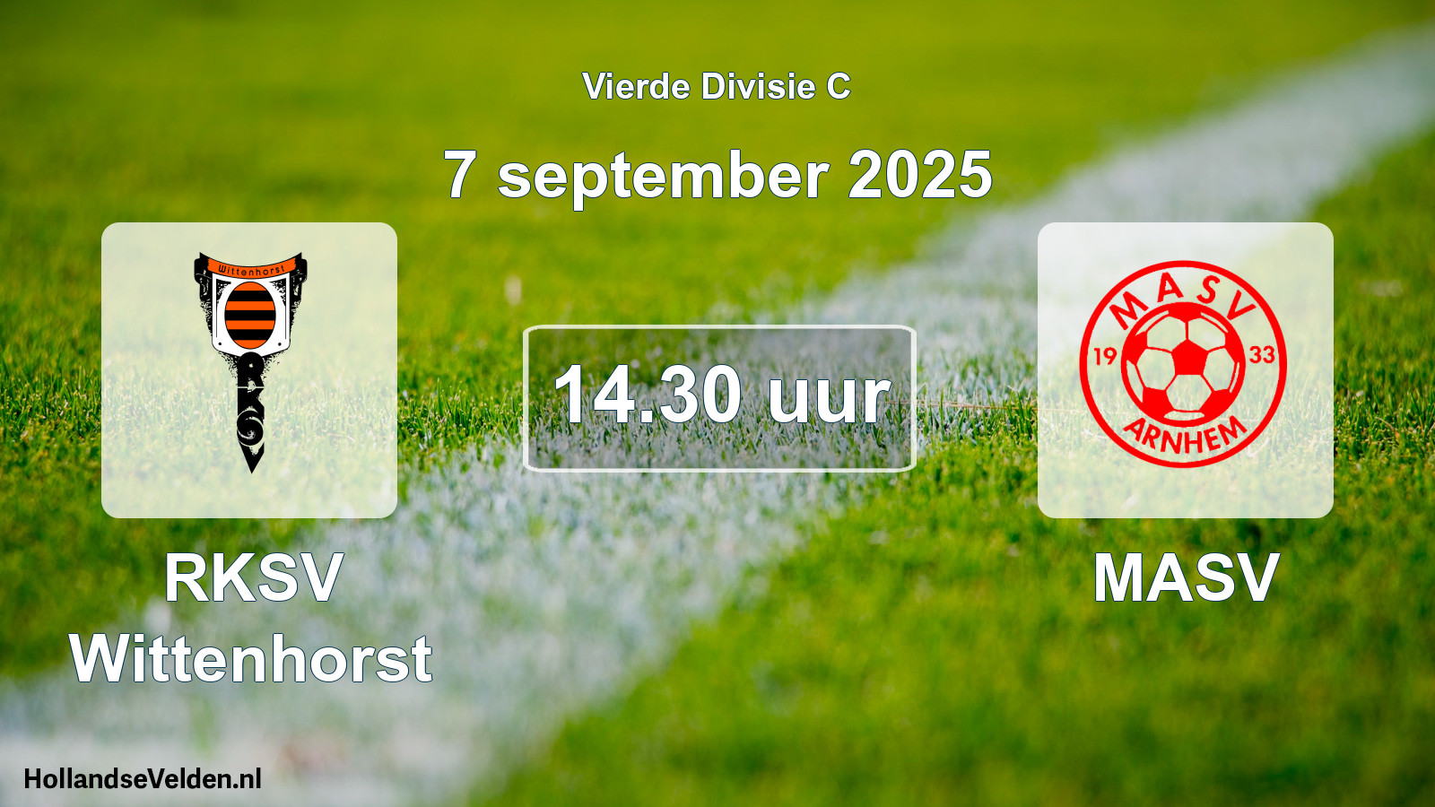Geplande wedstrijd: RKSV Wittenhorst - MASV (7 september 2025)