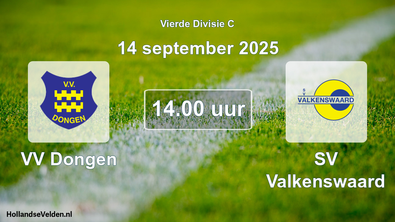 Geplande wedstrijd: VV Dongen - SV Valkenswaard (14 september 2025)
