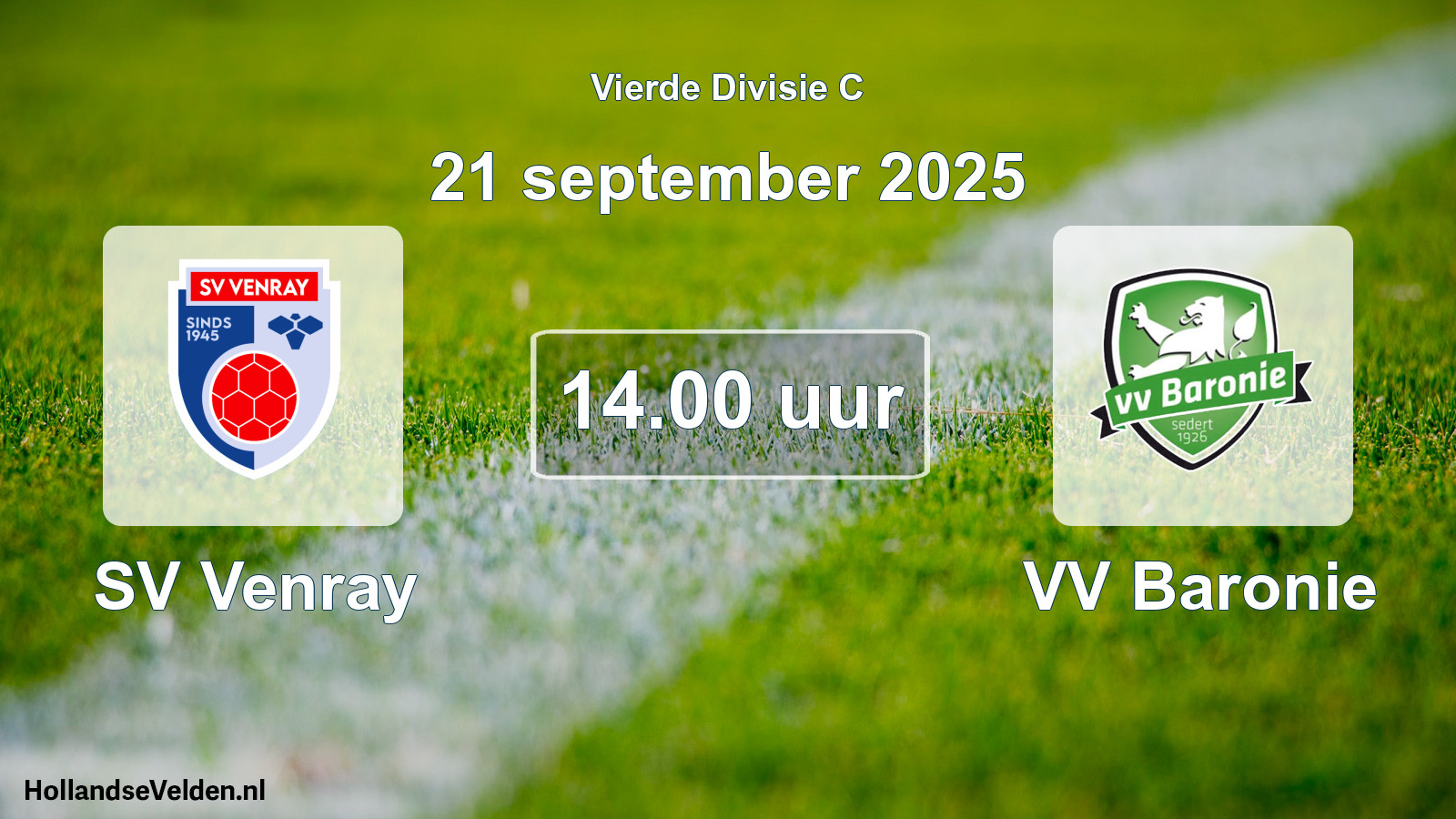 Scheduled Match: SV Venray - VV Baronie (21 September 2025)