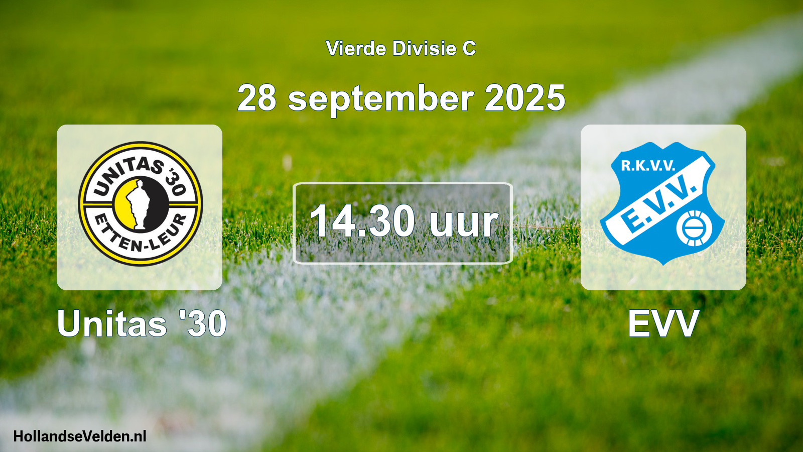 Geplande wedstrijd: Unitas '30 - EVV (28 september 2025)