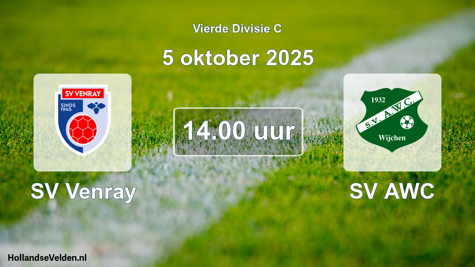 Scheduled Match: SV Venray - SV AWC (5 October 2025)