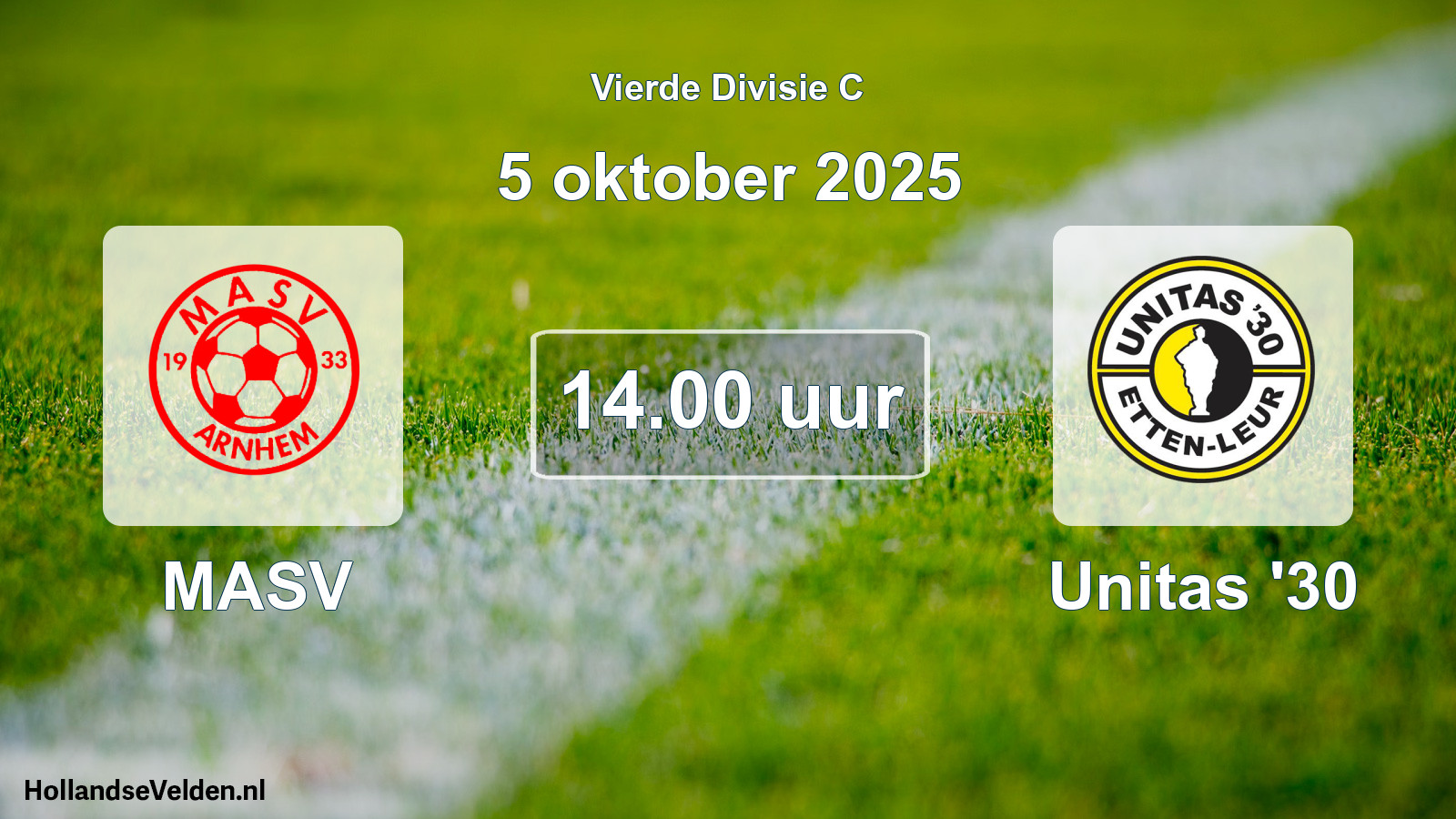 Geplande wedstrijd: MASV - Unitas '30 (5 oktober 2025)