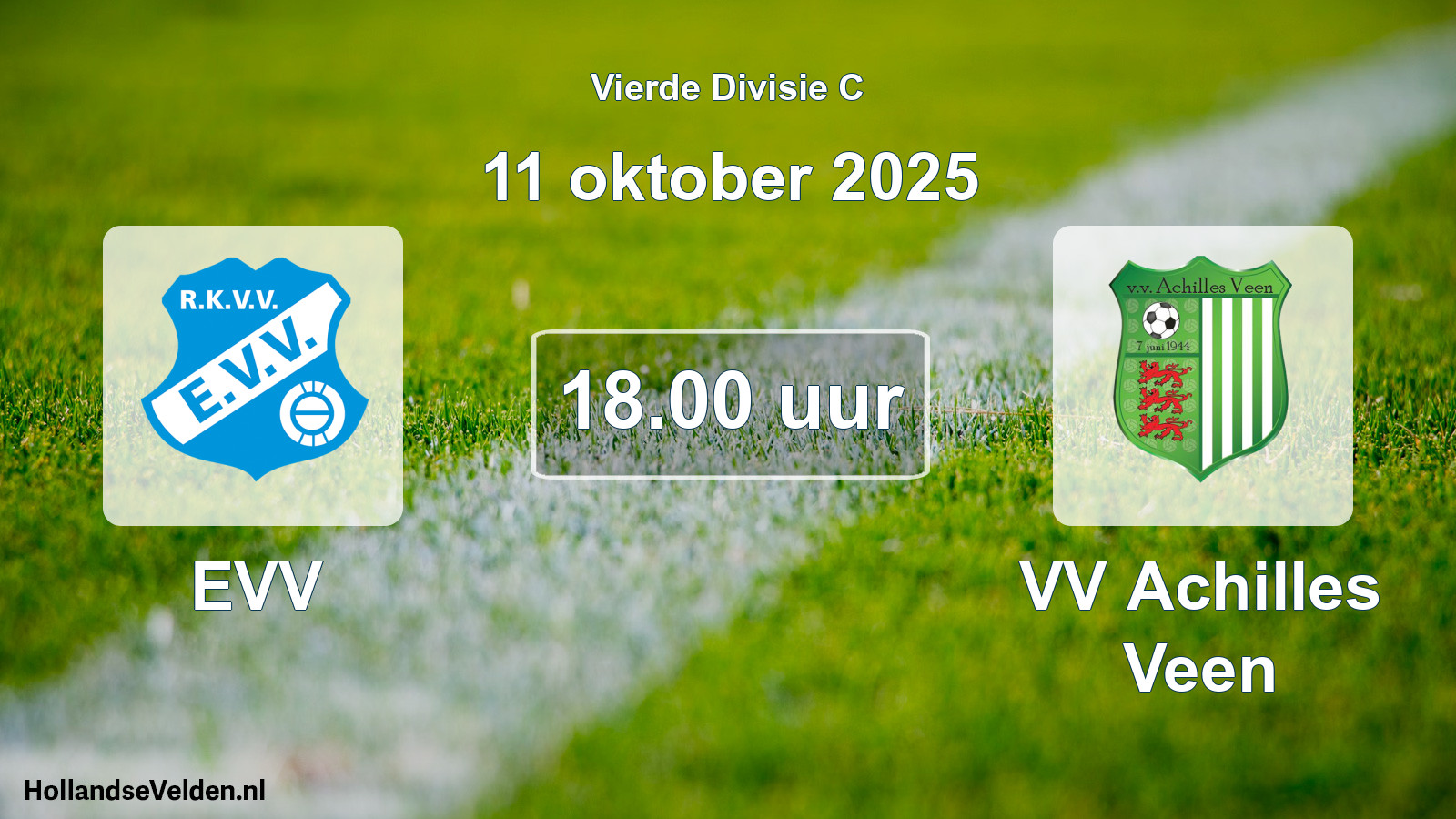 Geplande wedstrijd: EVV - VV Achilles Veen (11 oktober 2025)