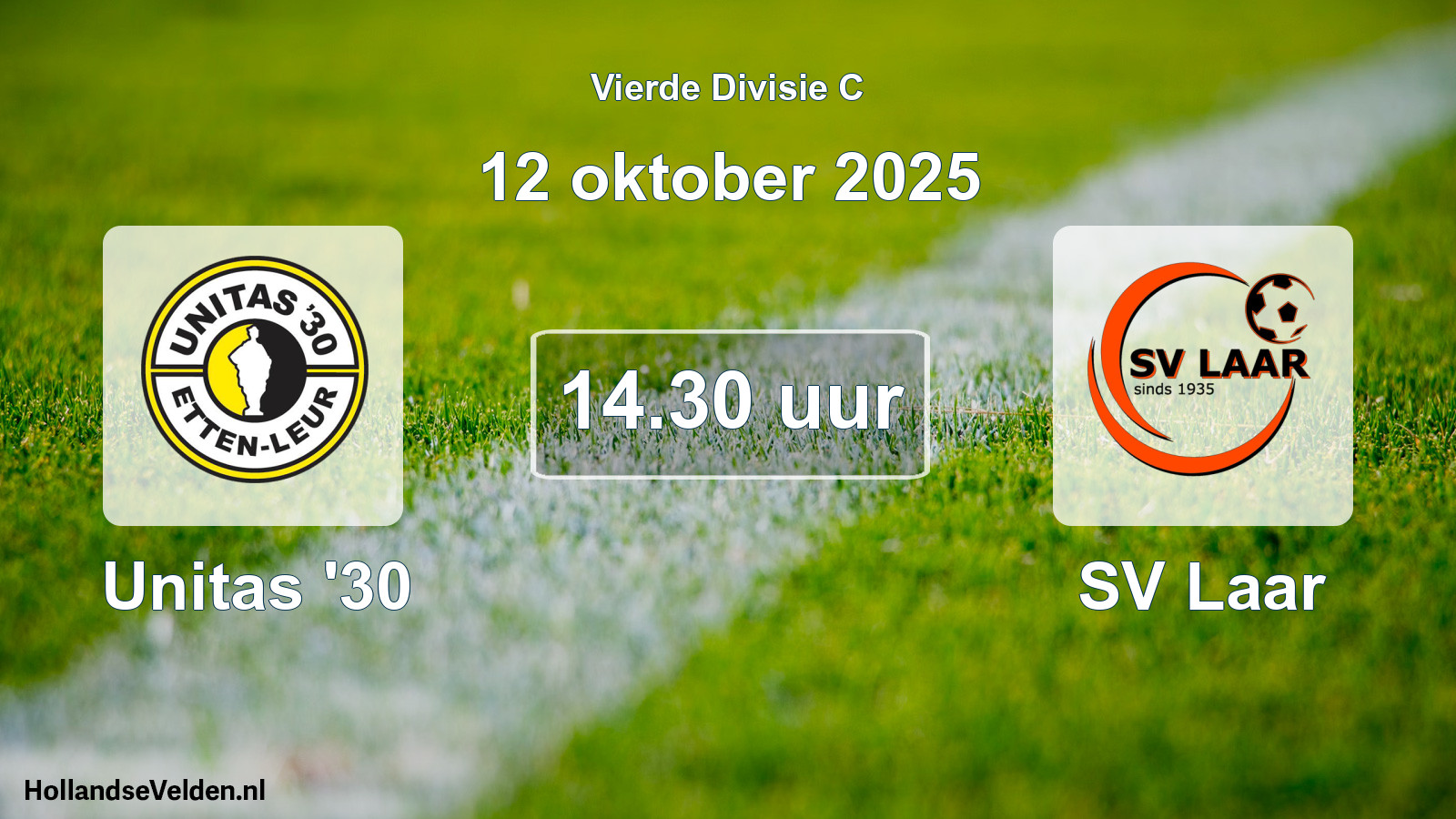Geplande wedstrijd: Unitas '30 - SV Laar (12 oktober 2025)