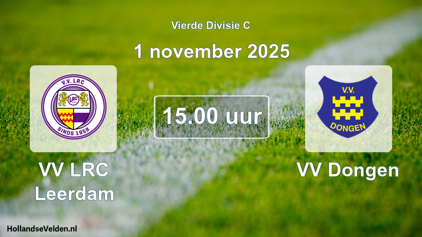 Geplande wedstrijd: VV LRC Leerdam - VV Dongen (1 november 2025)