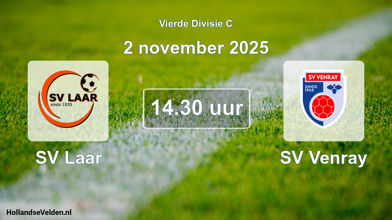 Geplande wedstrijd: SV Laar - SV Venray (2 november 2025)