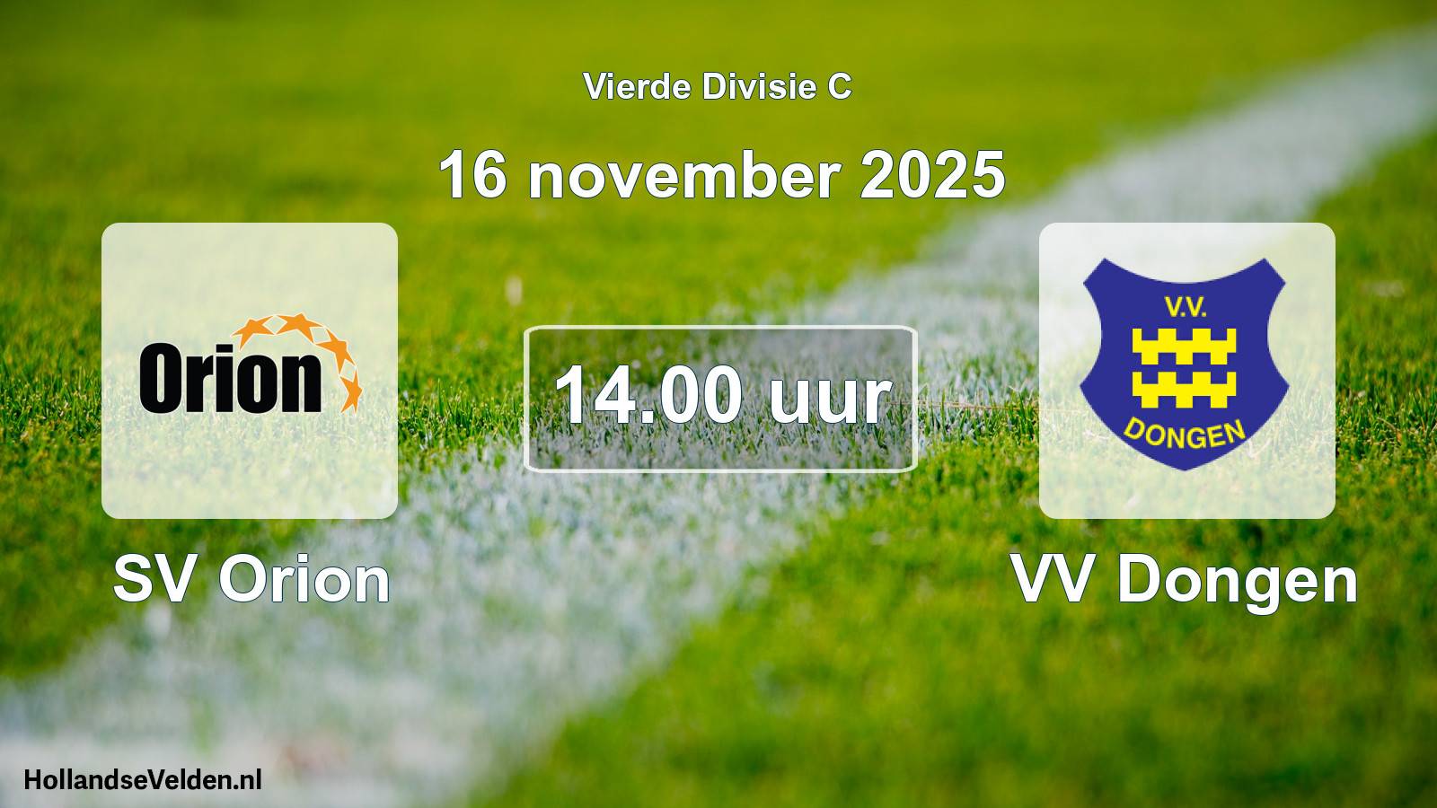 Scheduled Match: SV Orion - VV Dongen (16 November 2025)