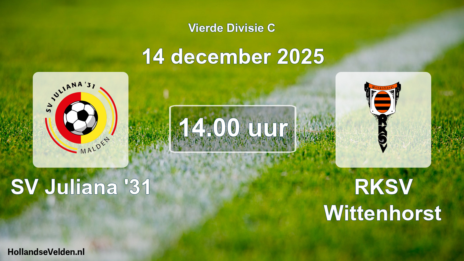 Geplande wedstrijd: SV Juliana '31 - RKSV Wittenhorst (14 december 2025)