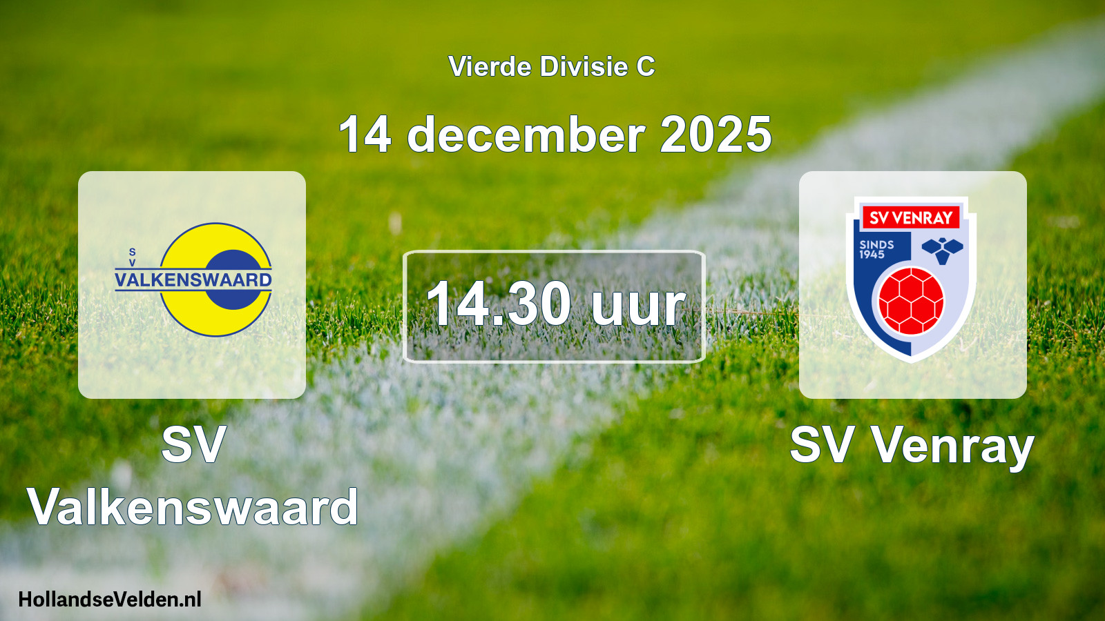 Geplande wedstrijd: SV Valkenswaard - SV Venray (14 december 2025)