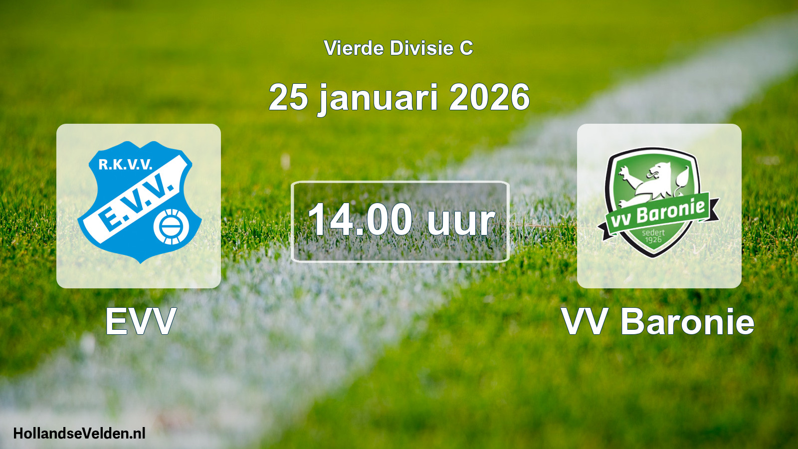 Geplande wedstrijd: EVV - VV Baronie (25 januari 2026)