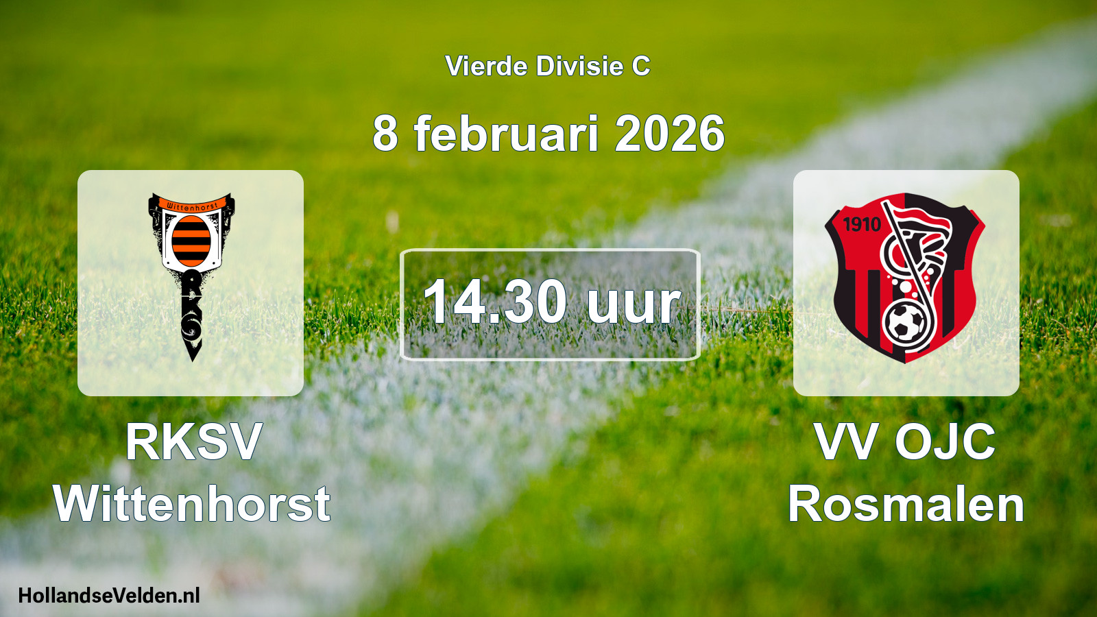 Geplande wedstrijd: RKSV Wittenhorst - VV OJC Rosmalen (8 februari 2026)